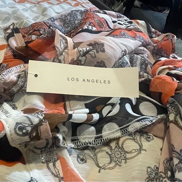 Timing Women's Patterned Open Front Front Tie Kimono Cardigan Shrug Medium - Picture 5 of 8